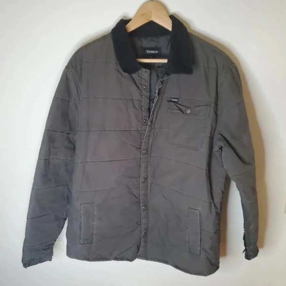 Brixton Other - Brixton Cass Jacket Gray with Black Corduroy Collar Size Extra Large